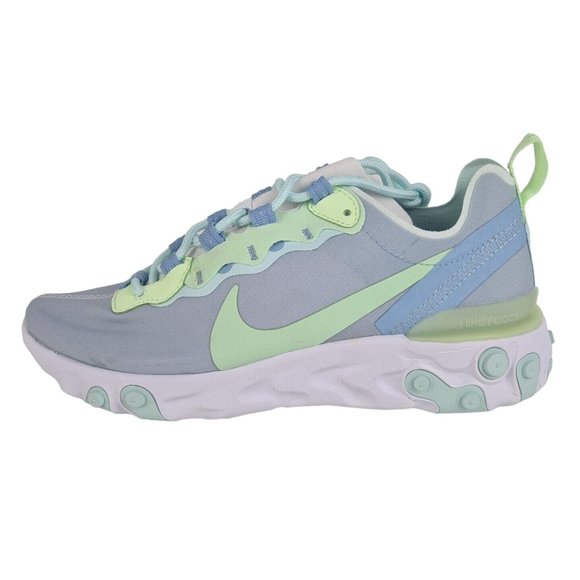 Nike React Element 55 White Grey Sneakers Women Running - Picture 2 of 12